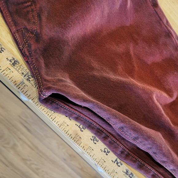 Levi's 501 CT Maroon 31 x 32 Tapered Denim Jeans Faded Tag 90.s Custom Cut - Picture 11 of 16